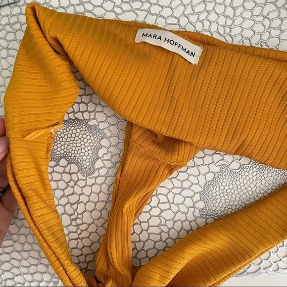 Mara Hoffman Rio Tie-Front Ribbed Swim Bikini SET - Picture 10 of 12